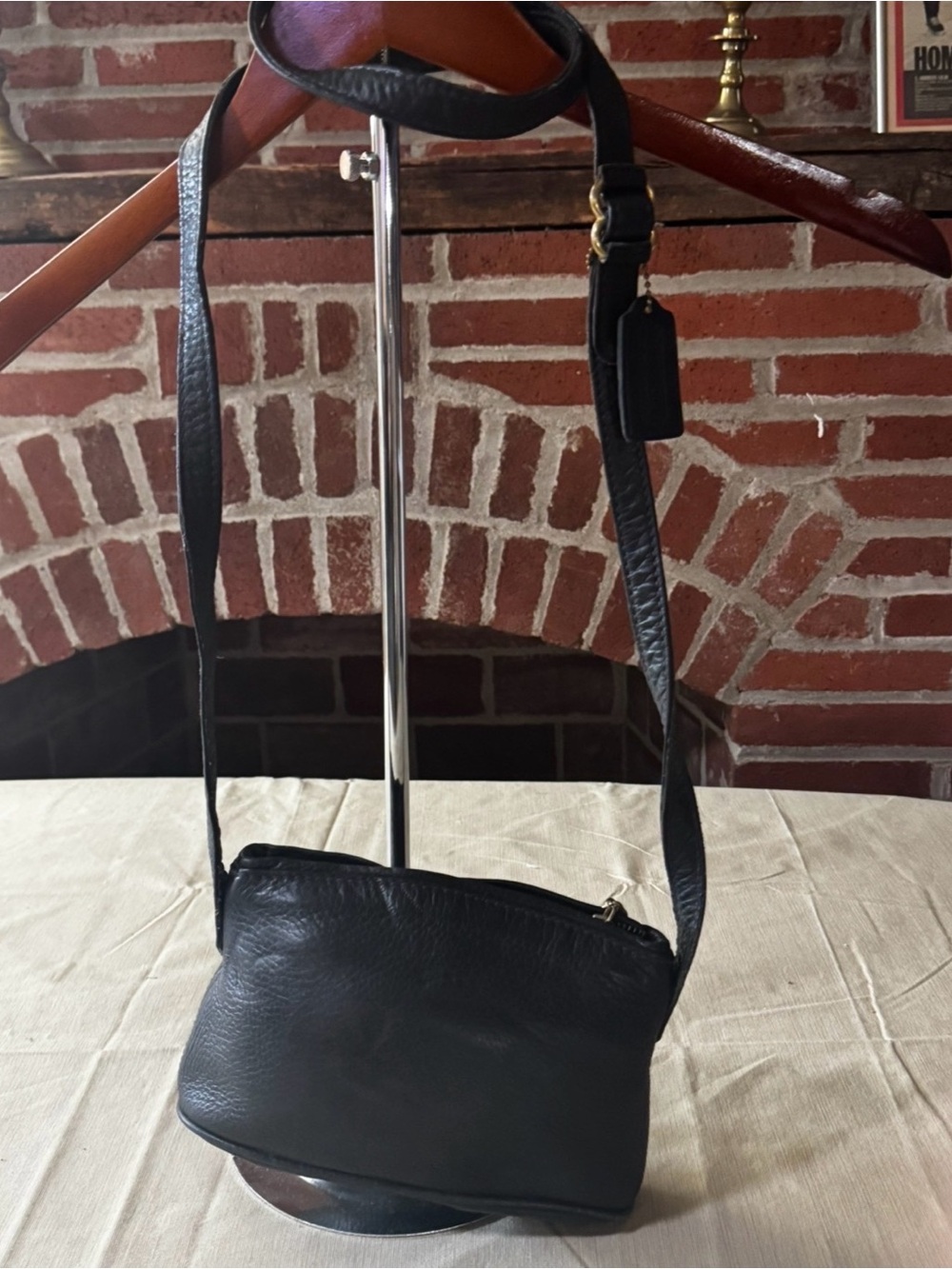 👜✨Vintage 1995 Coach Sonoma Small Zip / Mini Zip Crossbody in black leather✨
